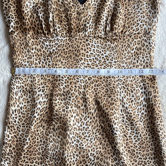 GUESS BY MARCIANO Leopard Print Silk Midi Dress Size 4 - Picture 10 of 15